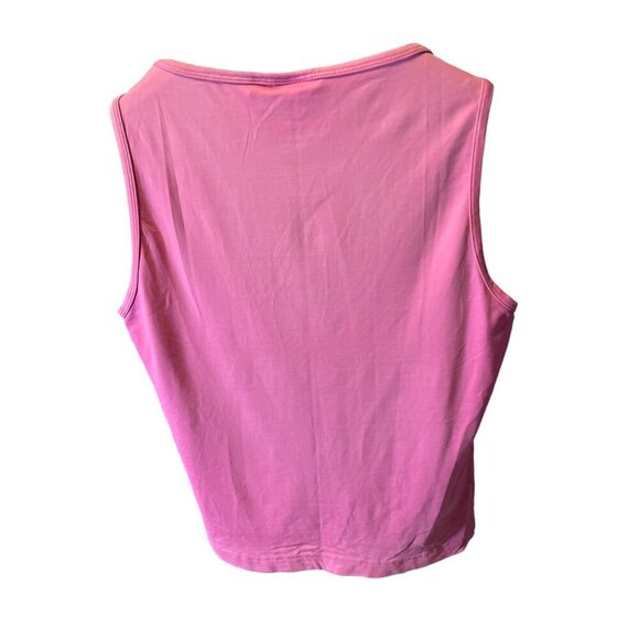 Vintage 90s Lilys Pink Sleeveless Tennis Sparkle Round Neck Tank Top Sz M - Picture 2 of 9